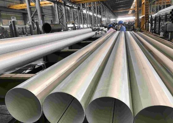 KWALITEIT  Polished Stainless Steel Pipe Tubing Round For Gas Pipeline / Building fabriek