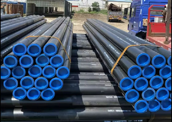 ISO 9001 Carbon Steel ERW Pipe voor de olie- en gasindustrie Zwart bekleed Plain End